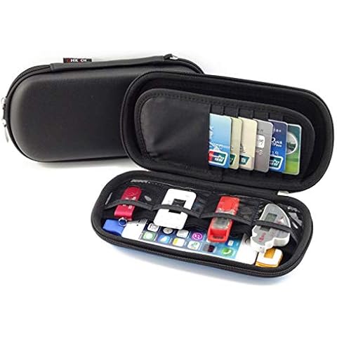GHKJOK Small Electronics Case Carrying Case Gadget Bag Oval Tidy Storage Box for U Disk Charging Plug Data Cable Package Earphone Nylon Organizer Snake Skin Pattern Multifunctional Cover