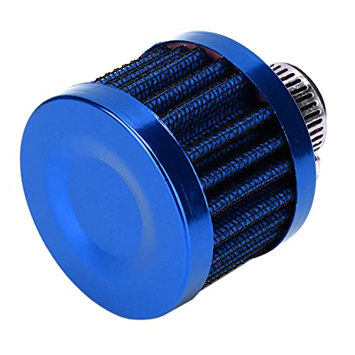 Automotive Performance Breather Filters, Akozon 13Mm/0.5In Mini Air Intake Filter Vent Crankcase Breather Universal Car Accessory For Crankcase Vent Filter (Blue) #TOP7