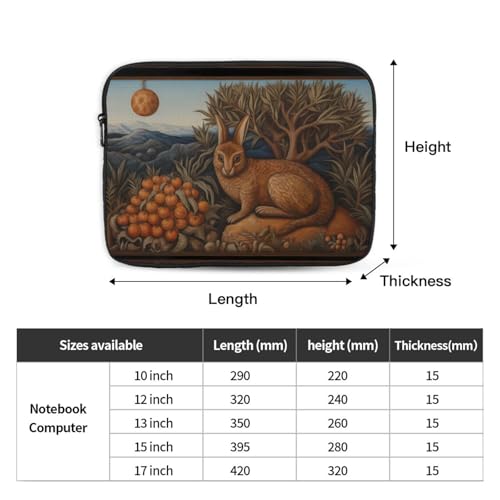 Rabbit Food Laptop Sleeve Case 17 Inch Suitable For Notebook Computer Tablet Traveling Carrying Simple Case4