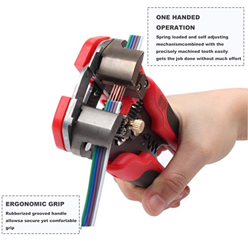 Wire Stripper,Knoweasy 8 Inch Wire Stripping Tool and Automatic Strippers for 10-24 AWG - Thumbnail 6