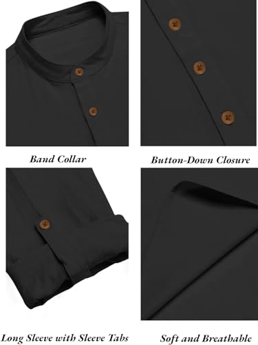 Image of Zombom Combo of Men's Solid Cotton Polyester Blend Full Sleeve Mandarin /Chinese Collor Straight Kurta Shirt (Pack of 3)