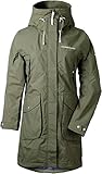 einstellbare Weite Didriksons Thelma Parka Women - Wasserdichter Outdoormantel, Peat Green, 42