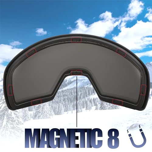 Masque anti-buée ski FEISEDY protection UV pour lunettes de vue - 2
