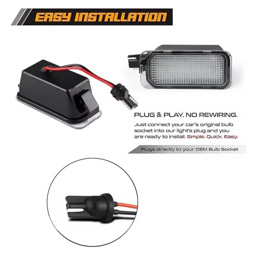Luces matrícula LED para Jaguar XJ X351 y XF X250 bombillas traseras blancas sin error Canbus 5