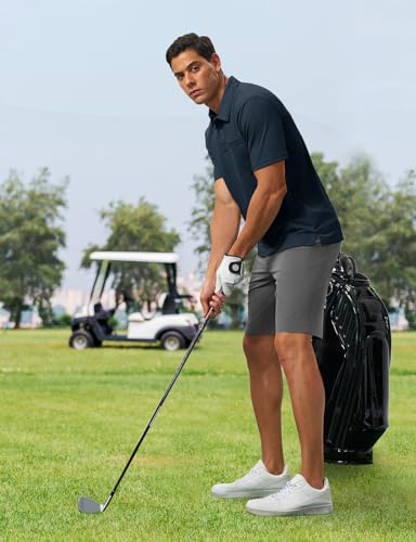 Image of TBMPOY Men's Polo Shirts with Pocket Short Sleeve Casual Sports Golf Shirt