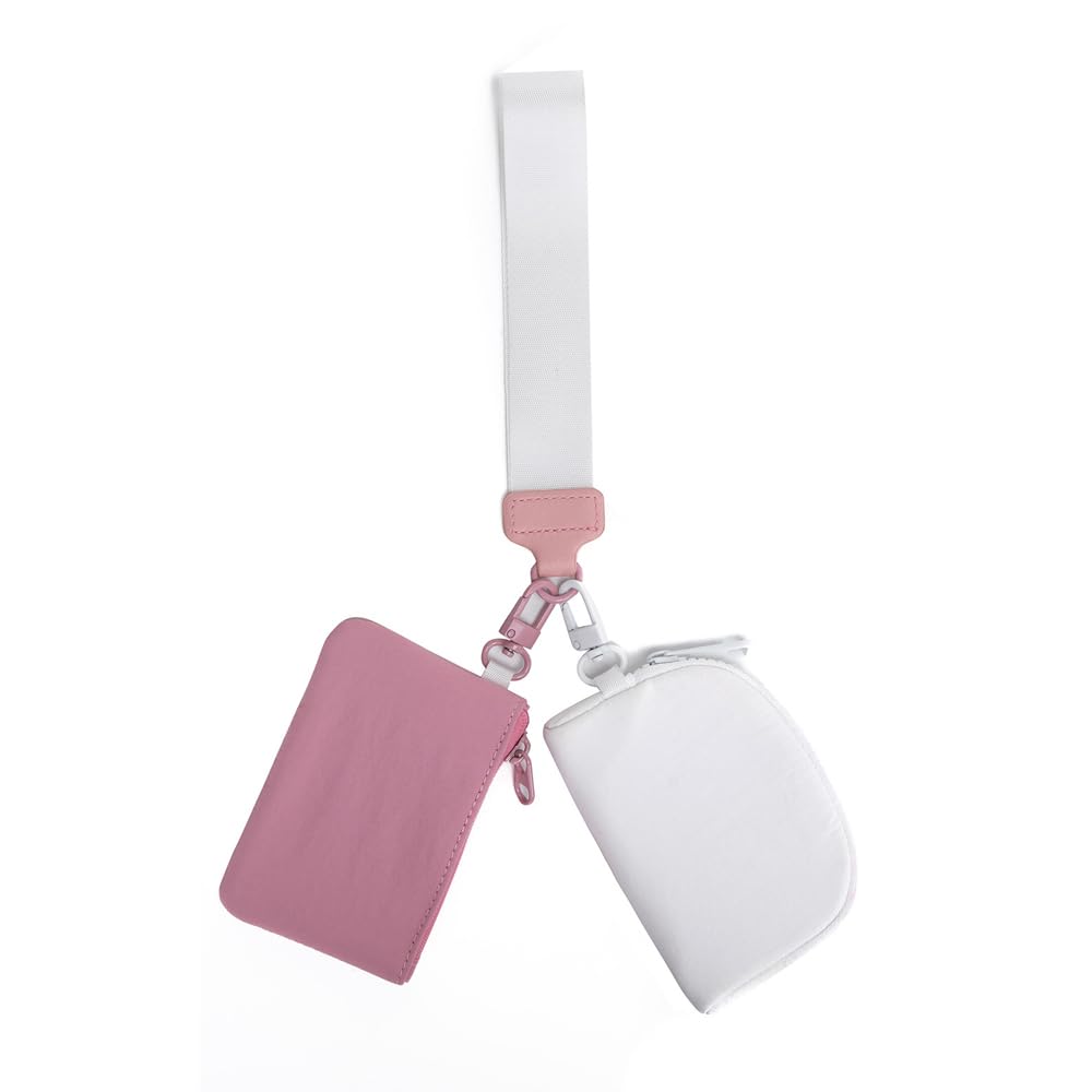TOEECY Monedero para Mujer Mini Pequeño con Cremallera Bolsillo Portátil Monedero de Cambio Monedas Llavero Lanyard Billetera para Labial Crédito Tarjeta Llaves