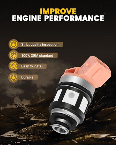 OCPTY Fuel Injectors Engine Part fit 1993 1994 1995 for Mercury Villager,for Nissan Pickup 1995, Pathfinder 1990-1995, Quest 1994 1995, D21 1990-1994 6pcs Replace for 158-0459 Fuel Injector - Thumbnail 6