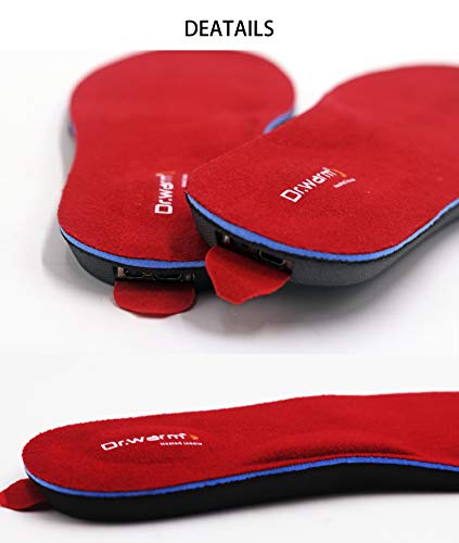 Dr.Warm Rechargeable Heated Insole with Remote Control Switch Wireless Foot Warmer for Hunting Fishing Hiking Camping Unisex [M] - Thumbnail 6
