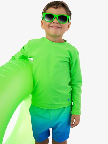 RuffleButts Unisex Infant Sunglasses - Polarized 100% UV Neon Lime 0-24m - image 3