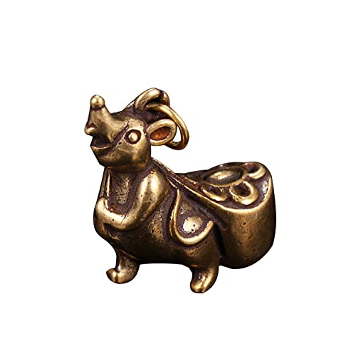 Statue de souris en cuivre pur pour remplacer la decoration en plastique