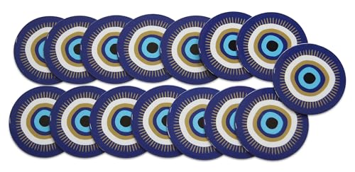 Set de 15 imanes decorativos Ojo Turco Azul redondo miniatura 4
