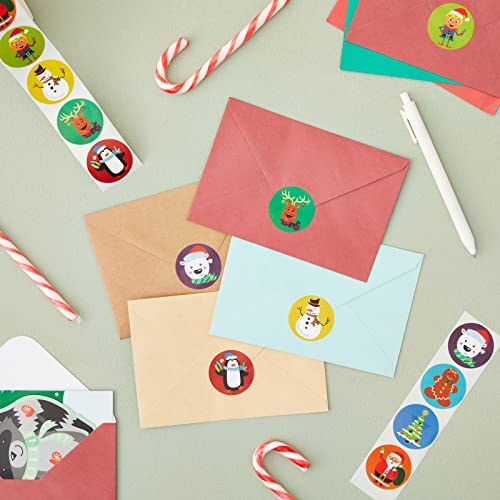 1000 Pieces Holiday Stickers For Kids Classroom, Christmas Stickers Roll For Crafts, Scrapbooking (1.5 In) #TOP1