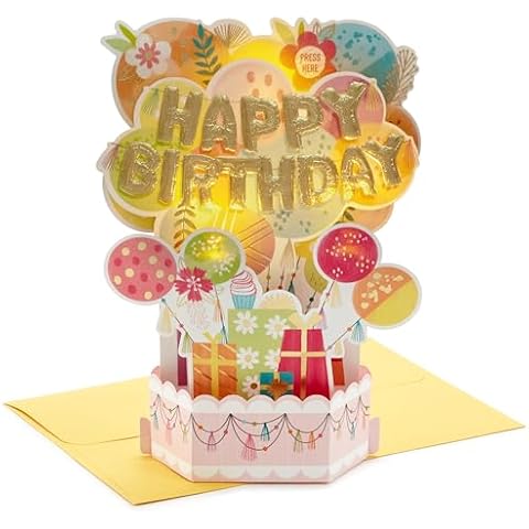Hallmark Paper Wonder Pop Up Birthday Card with Balloons Cover