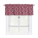 VCzsdff Teschio E Foglie Verdi Stampa Tende Valance Per Lavanderia, Bagno Finestra Toppers Per Piccoli Spazi