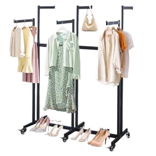 GNYVZXPLQ Rotary Umbrella Drying Rack, Floor Standing Metal Garment Rack 6 Arms Adjustable 116-160cm Wheels Multicolor Commercial