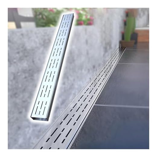 Sistema di drenaggio per trincea in acciaio inossidabile, design giuntabile per una facile installazione, efficace drenaggio dell'acqua per patii, vialetti e marciapiedi, soluzione esterna resistente