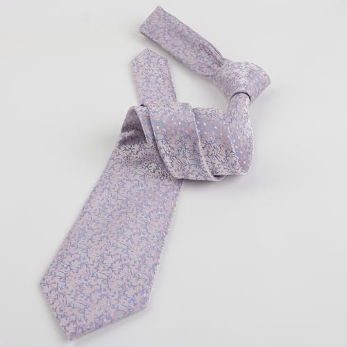Image of Alizeal Mens 3.15'' Light Color Rustic Tie Handkerchief | with Flower Printed Handkerchief for Wedding Business Daily Wear