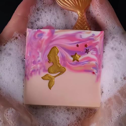 Image of Cute Mermaid Soap Handmade Natural Soap Gift Set Aromatherapy for Party Women
