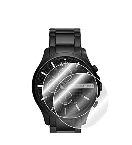 IPG for Armani Exchange Hampton Stainless Steel Watch TouchScreen Smartwatch Screen Protector (2 Units) Invisible Ultra HD Clear Film Anti Scratch Skin Guard - Smooth / Self-Healing / Bubble -Free By