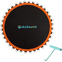 حصيرة استبدال الترامبولين SkyBound Premium لـ 12 قدمًا ، 14 قدمًا ، 15 قدمًا - سونغوارد للأشعة فوق البنفسجية لخياطة طويلة الأمد ، حلقات V متينة ، ارتد بأمان مع صفوف إضافية من الخياطة