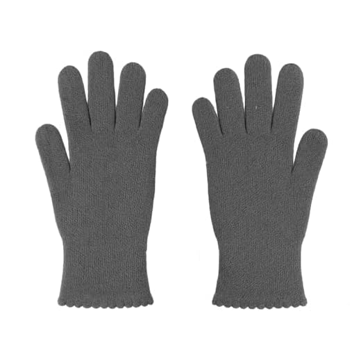 CLASSE77 - Handschuhe aus Angora-Wollmischung, rasiert, mit gewelltem Rand, für Damen und Herren, handgefertigt, hergestellt in Italien, anthrazit, Einheitsgröße