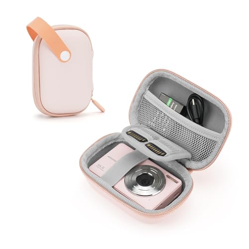 Protective Digital Camera Case Small Compact Travel Bag with SD Card Storage for CAMKORY DC403 FHD 1080P, KODAK PIXPRO FZ55 FZ45, STUOGYUM DC402-AF – Portable Lightweight Camera Pouch