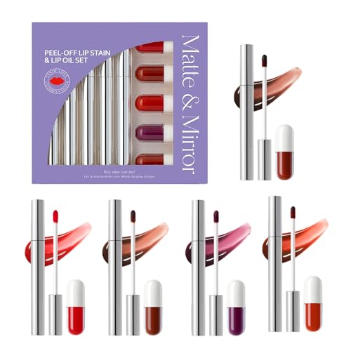 Gloss de Labios Tintado | 10 Unidades de Barra de Labios - Lápiz Labial de Larga Duración a Prueba de Manchas, Kit de Maquillaje para Mujeres y Niñas, para Uso Diario, Viajes, Citas y Bodas
