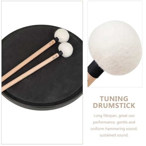 2 piezas baquetas con mango de fieltro para percusión miniatura 4