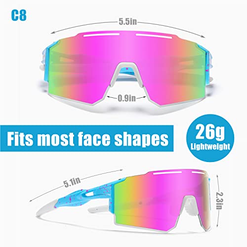 Yunbll&Ko Sports Viper Sunglasses For Men Women, Polarized Sunglasses Uv400 Baseball Fishing Running Cycling #TOP4