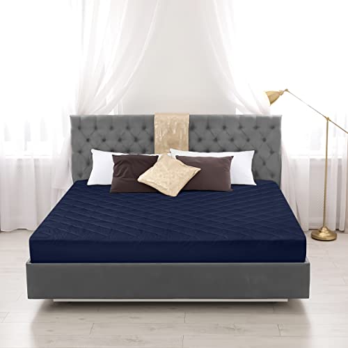 image for Utopia Bedding Quilted Fitted Mattress Pad, King Size, Elastic Fitted 