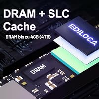Ediloca EN855 SSD 4TB NVMe SSD M.2 mit Kühlkörper,Gaming für PS5, Laptop und Desktop PC, SSD Festplatte PCIe Gen4, bis zu 7400 MB/s, 3D NAND TLC, Internes Solid State Drive – Ansicht 7