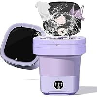 Vsgaalge Portable Washing Machine,11L Mini Portable Washer With 3 Modes Deep Cleaning,Folding Washer of Underwear &Baby Clothes,Foldable Small Washing Machine for Apartment, Rv, Travel