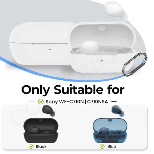 Image of Soft Silicone Case Cover for Sonyy WF-C710N | C710NSA -White