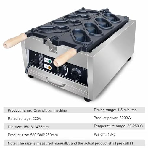 Macchina per Waffle, Macchina per Waffle Commerciale in Acciaio Inossidabile da 3000 W, 4 Griglie con Controllo della Temperatura e Timer per Snack Bar, ristoranti, Eventi,