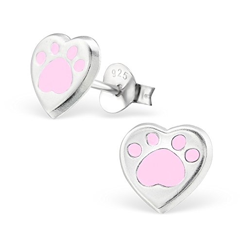 Image of 925 Sterling Silver Paw Print Stud Earrings (Choose Your Style) (Nickel Free)