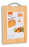 Taglieri in legno migliori IPEA Tagliere Rettangolare in Legno Con Manico in Metallo per Verdure, Frutta, Salame - 32 X 22 cm - Tagliere da Cucina Multiuso per Tagliare e Servire Antipasti, Pane, Formaggi - Vassoio Bambù