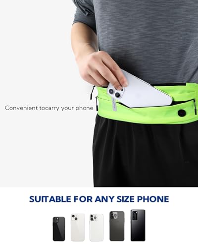 Image of WATERFLY Running Belt Fanny Pack: Runner Marathon Jogging Waist Pack Sport Workout Exercise Fitness Phone Holder Belt for Men Women Jogger Slim Waistband