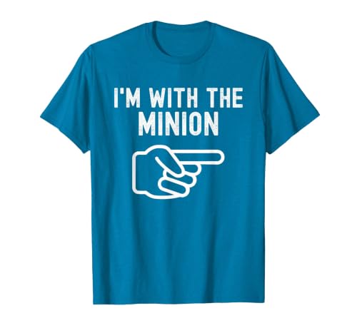 I'm with the Minion Funny Couples Matching Halloween Costume T-Shirt, Men, Sapphire Blue, Small