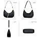 KKXIU Shoulder Bag for Women Small Purse Cute Clutch Hobo Handbag Trendy Crescent Bag-Black