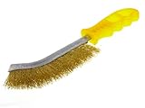 Osborn International 59703SP Economy Brass Scratch Brush with Plastic Handle, 5-1/2