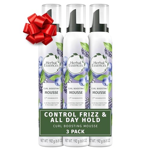 Herbal Essences Curl Boosting Mousse, Frizz Control for Curly &