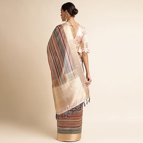 DOI MOI brown banarasi silk saree – image 3