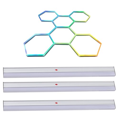 Panneau lumineux LED RVB hexagonal à télécommande avec fixation 3 trous