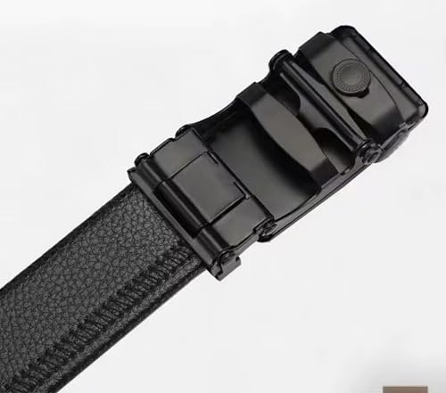 Image of NAPA HIDE Men's Auto Lock Vegan Leather Belt | Stylish Adjustable Buckle Belt for Formal & Casual Wear I Fits upto 40 Inches Waist size