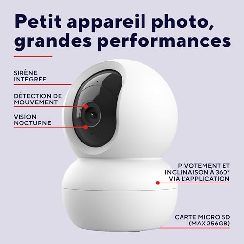 Camera de surveillance 360 interieure pour la maison - 3