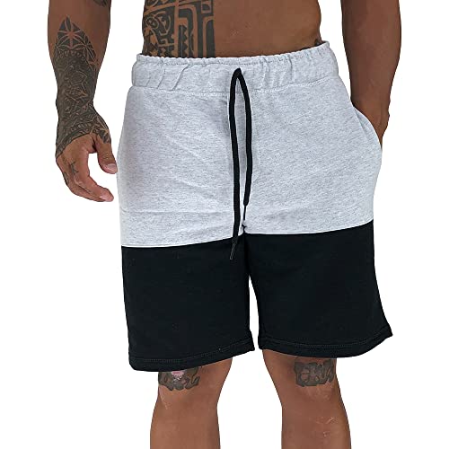 Kit 3 Bermudas Moletom Masculinas MXD Conceito Cores Básicas Casuais Treinos Musculação Academia (M,