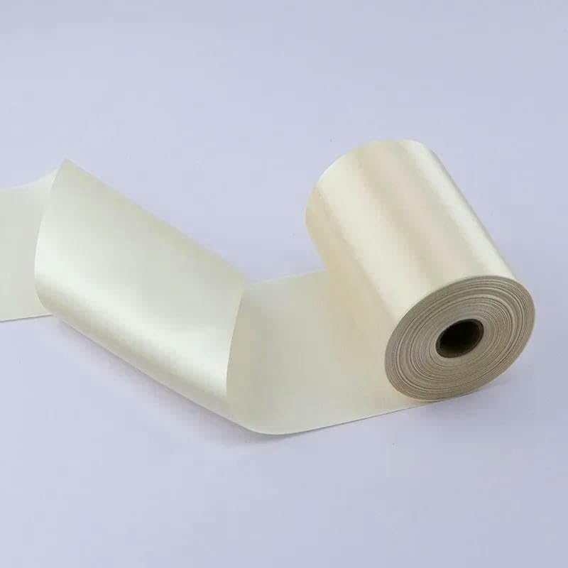 Cinta de satén de 8 cm, 10 cm o 15 cm de ancho y 25 metros de largo para decoración de bodas, festivales, sillas, techos, coches y fiestas (28 beige, 15 cm x 25 metros)