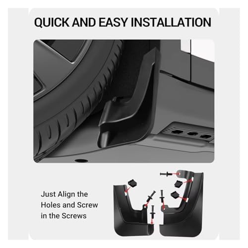 Guardabarros para Tesla de instalación sin perforación y cinta resistente todo clima 2