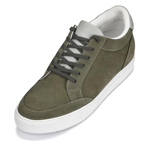 Image of CALTO Men's Invisible Height Increasing Elevator Shoes - Lightweight Lace-up Casual Sneakers - 3.2 Inches Taller