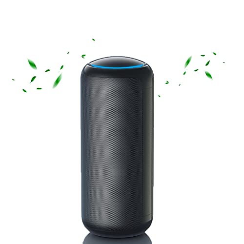 Portable Air Purifier Ionic Car Air Filter w/Air Freshener & Cabin Air Filter, True HEPA Air Cleaner Touch Control with Activated Carbon Filter for Car Smell, Smoke,Pet Odor and PM2.5 (Black)